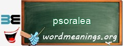 WordMeaning blackboard for psoralea